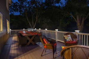 Outdoor deck lighting by The Decksperts | Serving Western MA, Springfield, MA, and West Springfield, MA